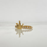 Anillo Corona 2.15gr / T6 3/4 / Circones Blancos Oro Amarillo ©
