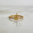 Anillo Corona 2.15gr / T6 1/4 / Circones Blancos Oro Amarillo ©