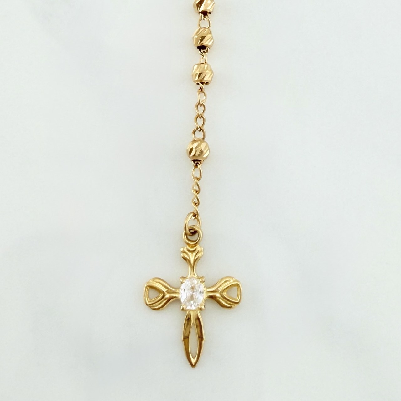 Rosario Virgen Maria 9.55 g / 58 cm / 3 mm Oro Amarillo 18K