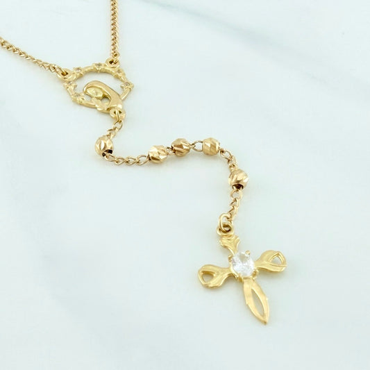Rosario Virgen Maria 9.55 g / 58 cm / 3 mm Oro Amarillo 18K