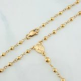 Rosario Virgen Milagrosa 6.65 g / 51 cm / 4mm-3 mm Oro Amarillo 18K