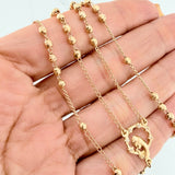 Rosario Virgen Maria 9.55 g / 58 cm / 3 mm Oro Amarillo 18K