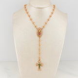 Rosario Virgen De Guadalupe 13.35 g / 40 cm / 4mm-5 mm Oro Rosa 18K