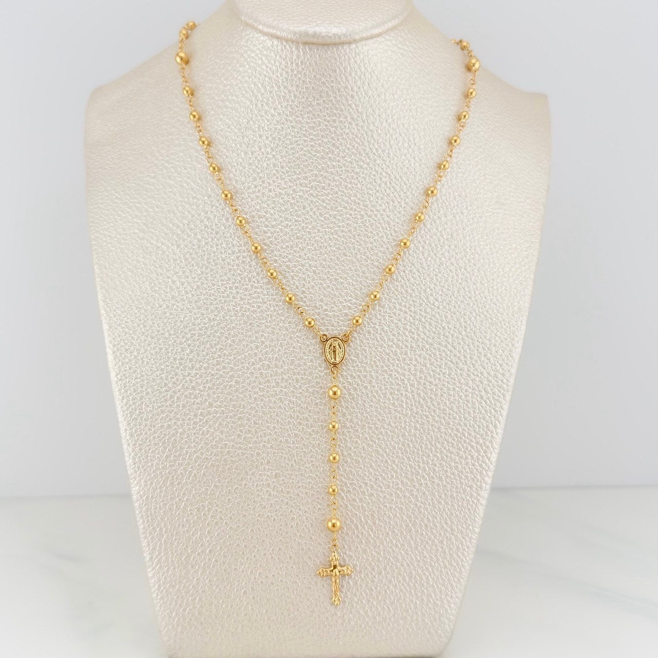 Rosario Virgen Milagrosa 6.65 g / 51 cm / 4mm-3 mm Oro Amarillo 18K