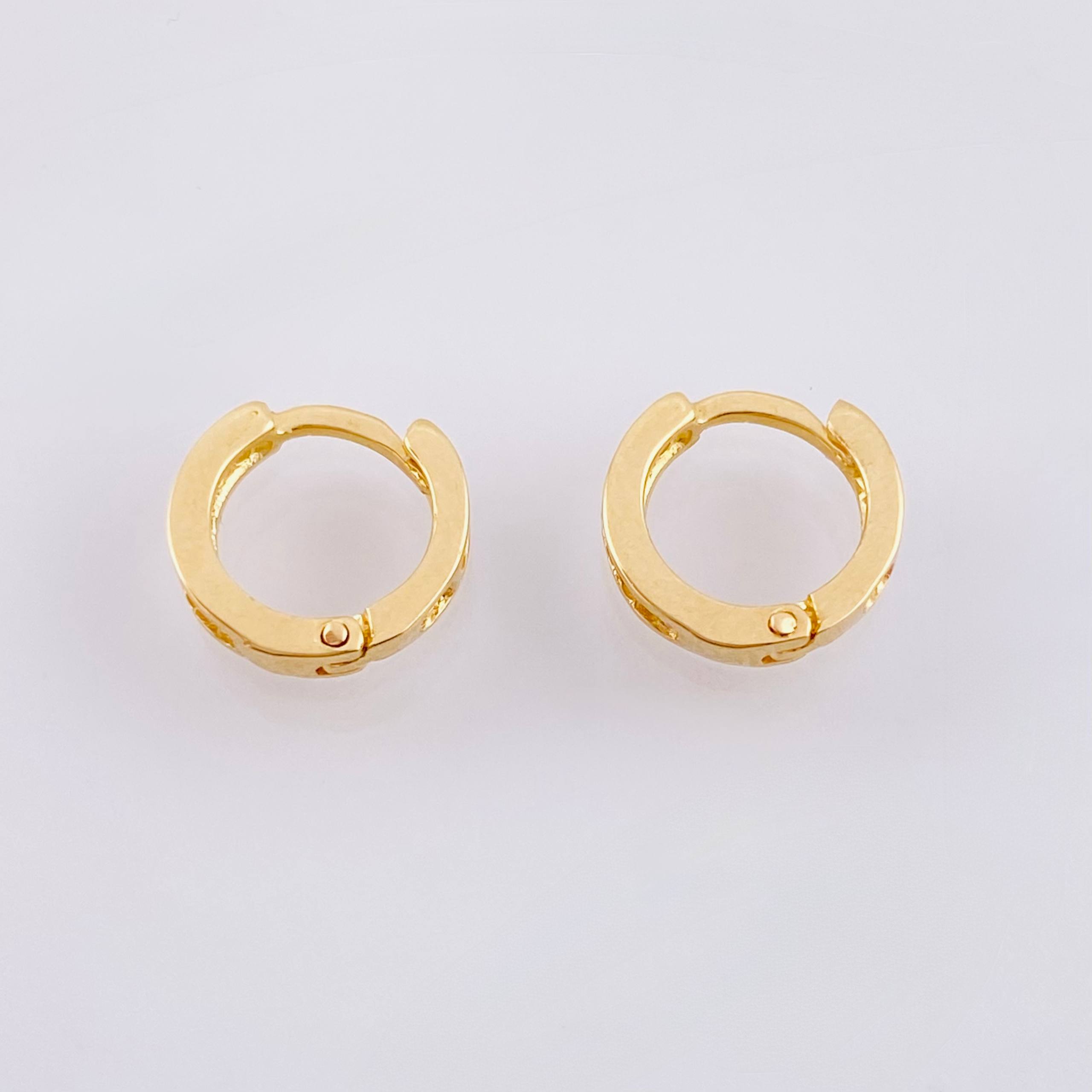 Candongas Carril 1.3gr / 1cm / Oro Amarillo 18K