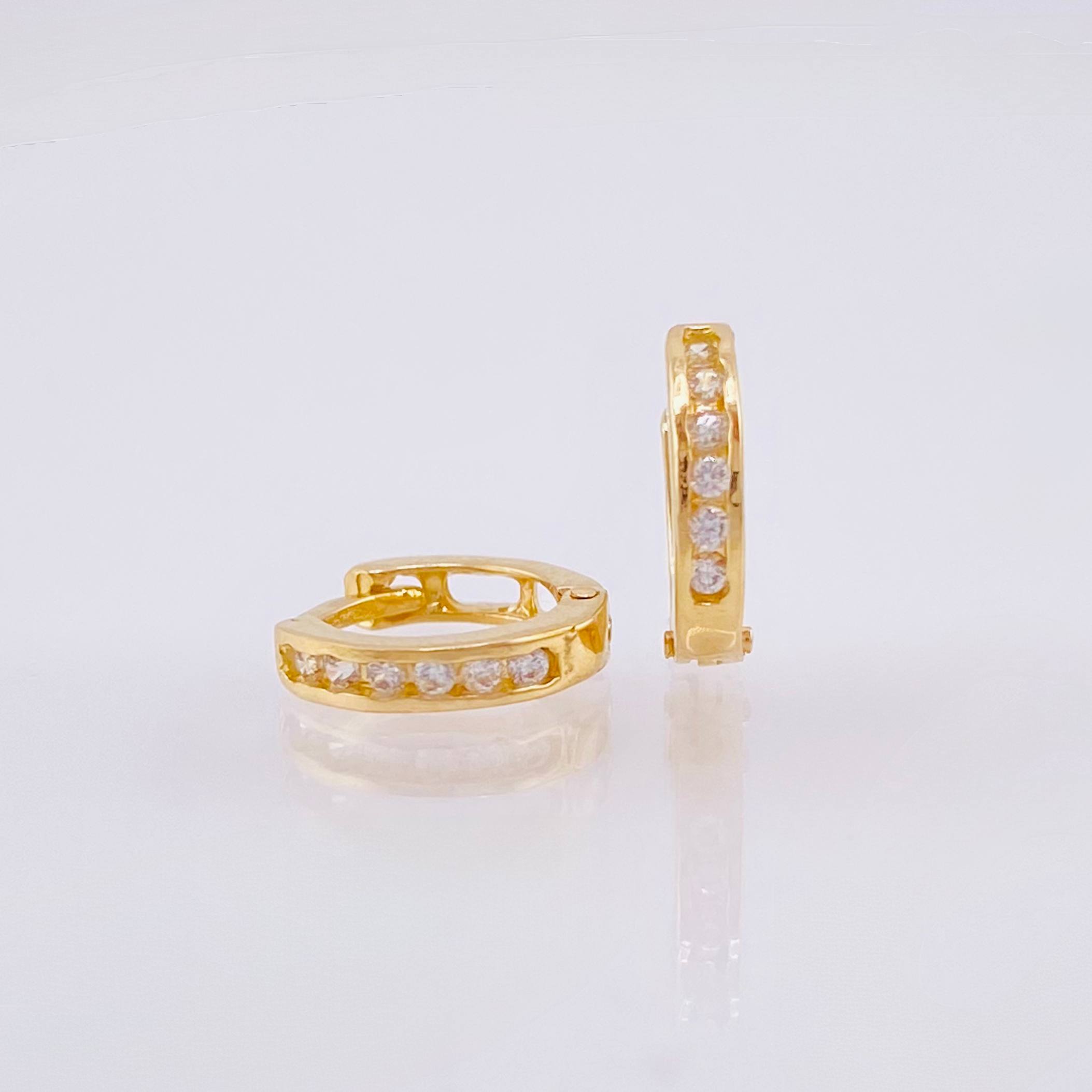 Candongas Carril 1.3gr / 1cm / Oro Amarillo 18K