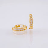 Candongas Carril 1.3gr / 1cm / Oro Amarillo 18K