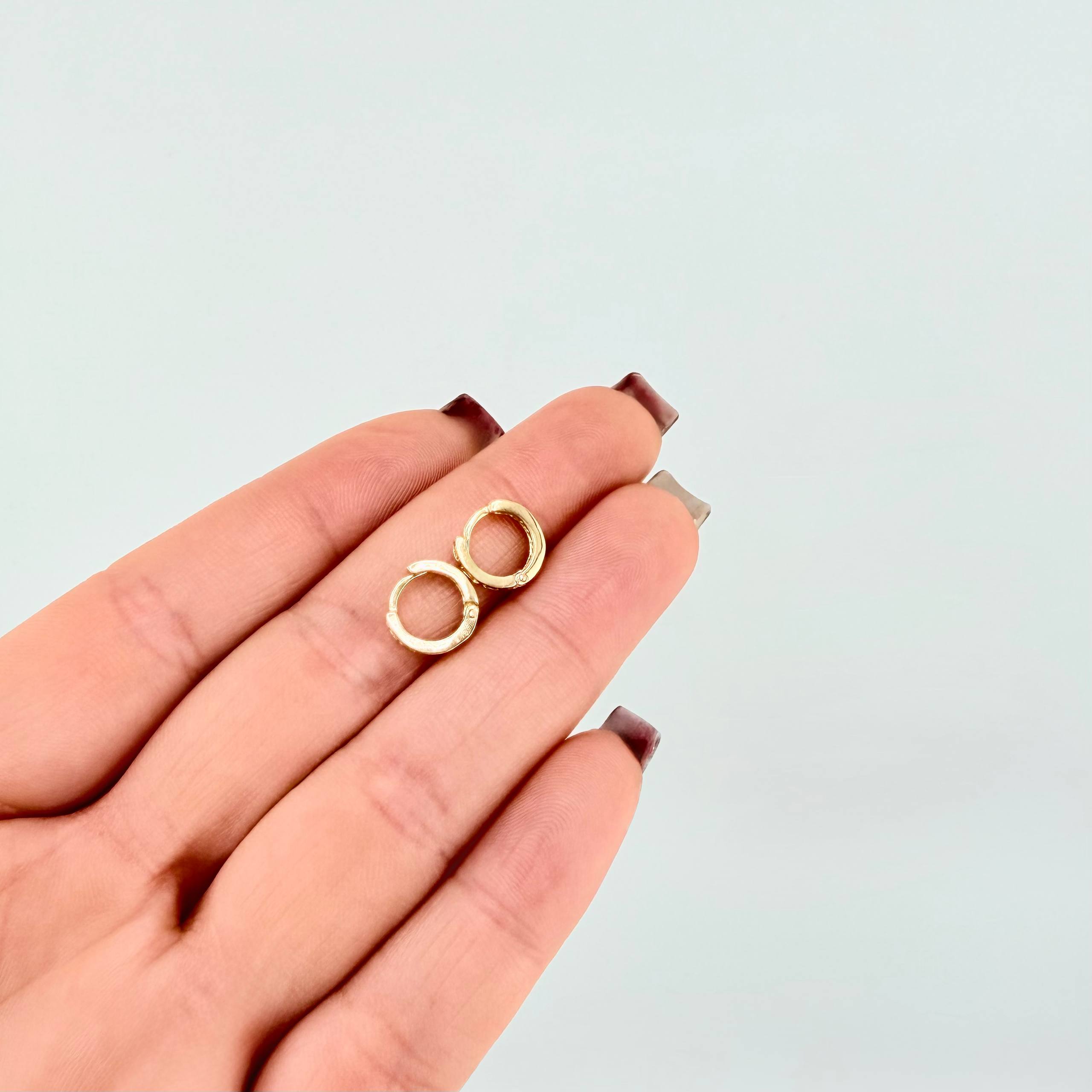 Candongas Carril 1.3gr / 1cm / Oro Amarillo 18K