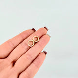 Candongas Carril 1.3gr / 1cm / Oro Amarillo 18K
