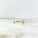 Anillo Solitario Triple 1.75gr / T8 / Circones Blancos Oro Amarillo *