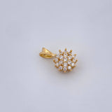 Dije Flor De Loto 1.1gr / 1.4cm-Oro Amarillo 18K +