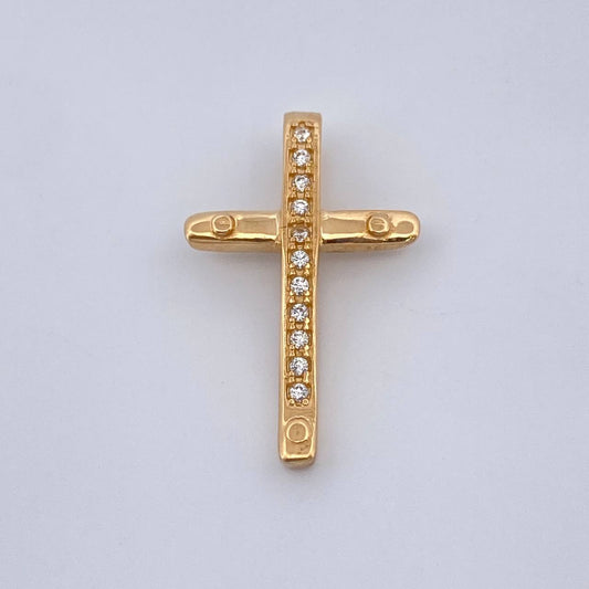 Dije Cruz Clavo 1.35gr / 1.4cm-Oro Amarillo 18K +