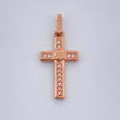 Dije Cruz Tornillo 1.1gr / 1.3cm-Oro Rosa 18K +