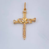 Dije Cruz Clavo 2.15gr / 3.4cm-Oro Amarillo 18K +