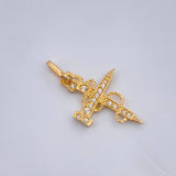Dije Cruz Clavo 0.9gr / 2.5cm-Oro Amarillo 18K +