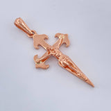 Dije Cruz Cristo 2.5gr / 3.9cm-Oro Rosa 18K +