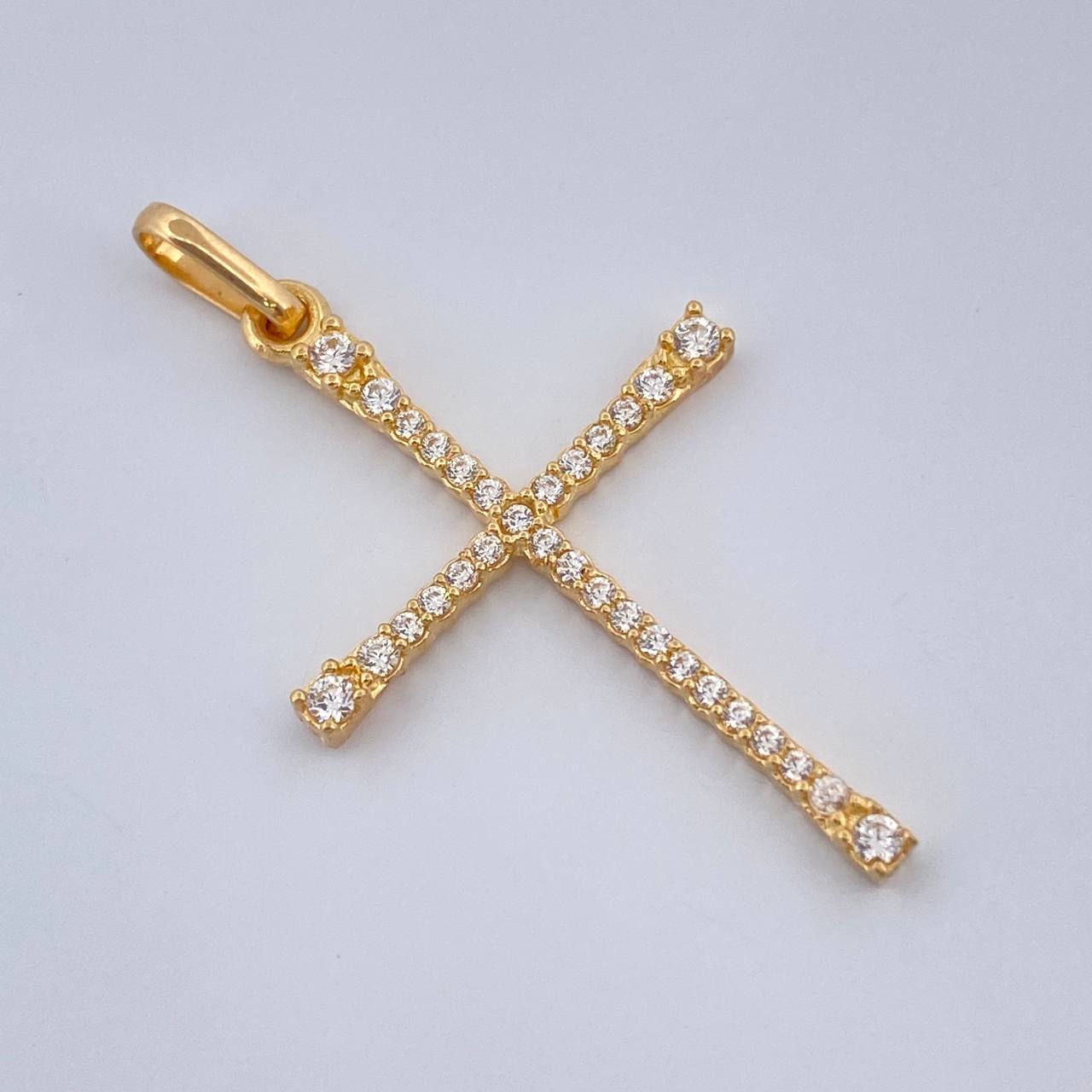 Dije Cruz 1.05gr / 3.3cm-Oro Amarillo 18K +