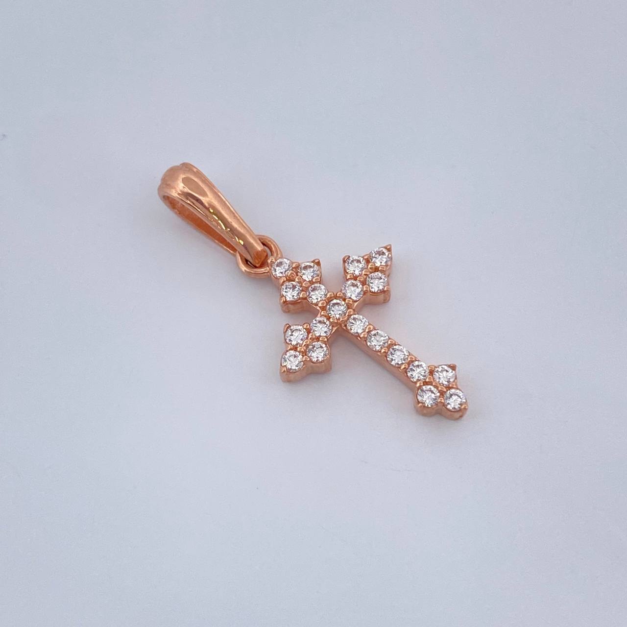 Dije Cruz Gotica 1gr / 1.3cm-Oro Rosa 18K +