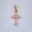 Dije Cruz Gotica 1gr / 1.3cm-Oro Rosa 18K +