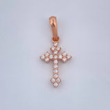 Dije Cruz Gotica 1gr / 1.3cm-Oro Rosa 18K +
