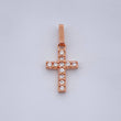 Dije Cruz Punteado 0.6gr / 1.8cm-Oro Rosa 18K +