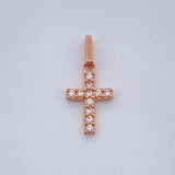 Dije Cruz Punteado 0.6gr / 1.8cm-Oro Rosa 18K +