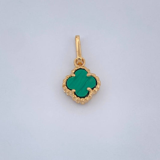 Dije Trebol 0.8gr / 1.7cm-Oro Amarillo 18K +