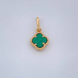Dije Trebol 0.75gr / 1.7cm-Oro Amarillo 18K +