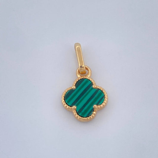 Dije Trebol 0.95gr / 1.7cm-Oro Amarillo 18K +