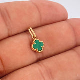 Dije Trebol 0.75gr / 1.7cm-Oro Amarillo 18K +