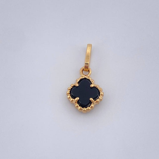 Dije Trebol 0.85gr / 1.6cm-Oro Amarillo 18K %