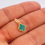 Dije Trebol 0.95gr / 1.7cm-Oro Amarillo 18K +