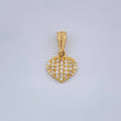 Dije Corazon Tupido 0.6gr / 1.7cm-Oro Amarillo 18K %