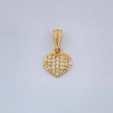 Dije Corazon Tupido 0.6gr / 1.7cm-Oro Amarillo 18K %