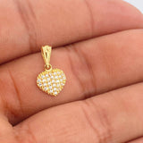 Dije Corazon Tupido 0.6gr / 1.7cm-Oro Amarillo 18K %