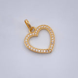 Dije Silueta Corazon 0.95gr / 1.8cm-Oro Amarillo 18K %