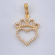 Dije Silueta Corazon Corona 1.8gr / 3cm-Oro Amarillo 18K +