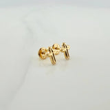 Topos Cruz 0.55gr / 7.37mm Oro Amarillo 18K &