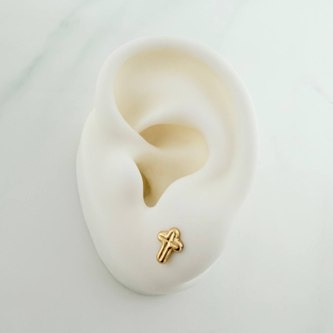 Topos Cruz 0.55gr / 7.37mm Oro Amarillo 18K &