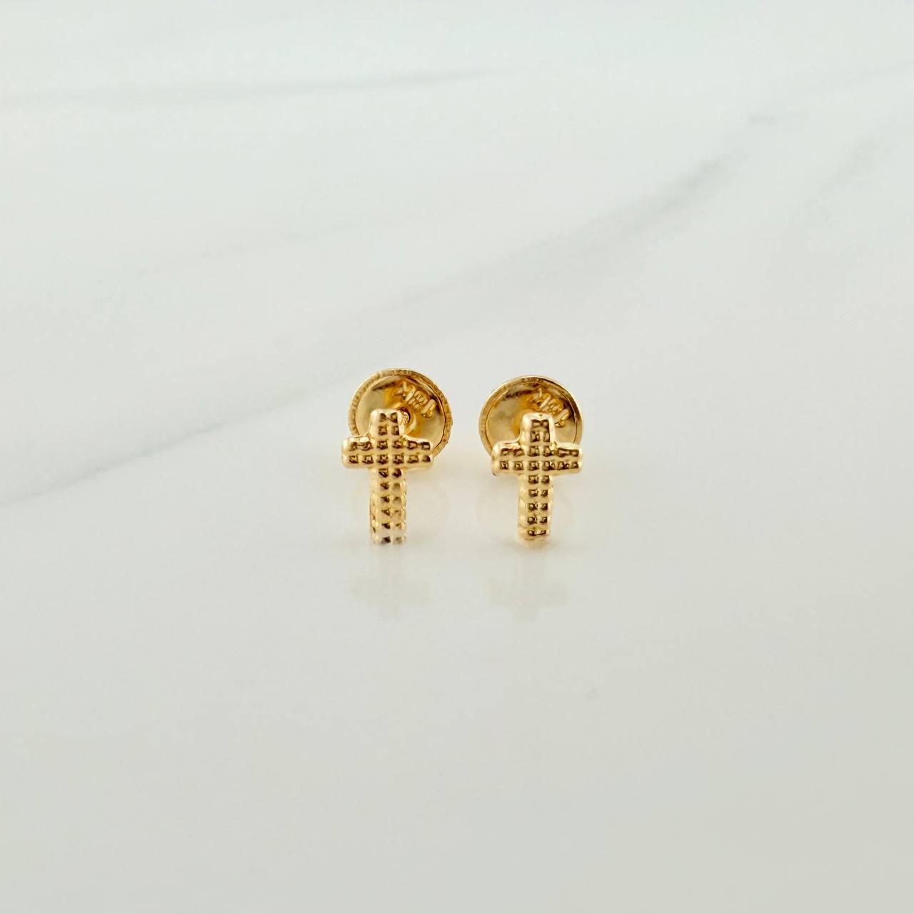Topos Cruz 0.45gr / Relieve Oro Amarillo &
