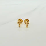 Topos Cruz 0.45gr / Relieve Oro Amarillo &