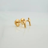 Topos Cruz Relieve 0.5gr / 8mm Oro Amarillo 18K ©