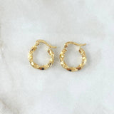 Candongas Kari 1.25gr / 1.6cm / Entorchadas Oro Amarillo 18K