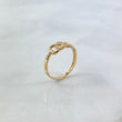 Anillo Infinito Corazón 2.05gr / T6 1/2 / Circones Blancos Oro Amarillo