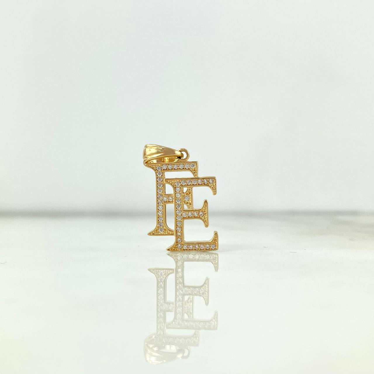 Dije Fé 2.6gr / 2.8cm / Circones Blancos Oro Amarillo *