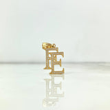 Dije Fé 2.6gr / 2.8cm / Circones Blancos Oro Amarillo *