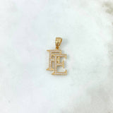 Dije Fé 2.6gr / 2.8cm / Circones Blancos Oro Amarillo *