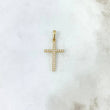 Dije Cruz 1.2gr / 3cm / Circones Blancos Oro Amarillo *