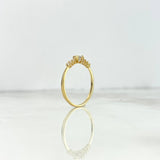 Anillo Solitario Triple 1.75gr / T8 / Circones Blancos Oro Amarillo *