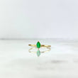 Anillo Solitario 1.05gr / T6 / Circones Verdes Oro Amarillo *